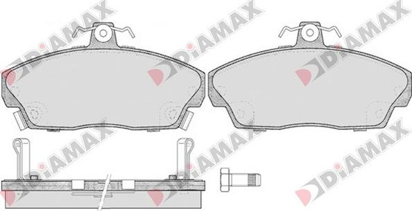 Diamax N09207 - Kit de plaquettes de frein, frein à disque cwaw.fr