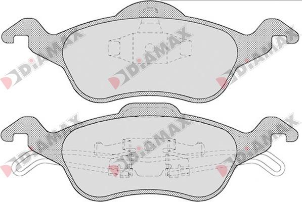 Diamax N09212 - Kit de plaquettes de frein, frein à disque cwaw.fr