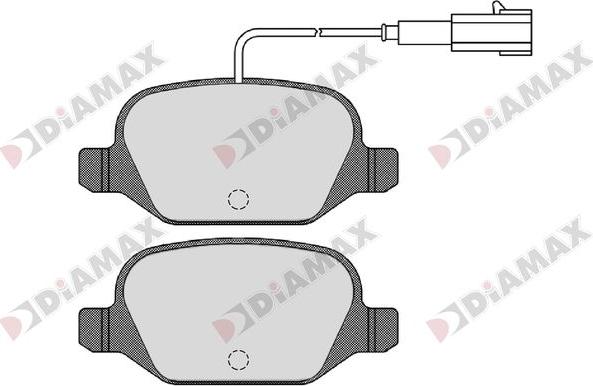 Diamax N09283 - Kit de plaquettes de frein, frein à disque cwaw.fr