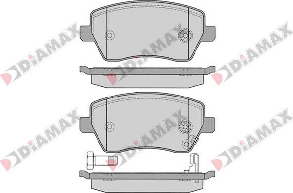 Diamax N09236 - Kit de plaquettes de frein, frein à disque cwaw.fr