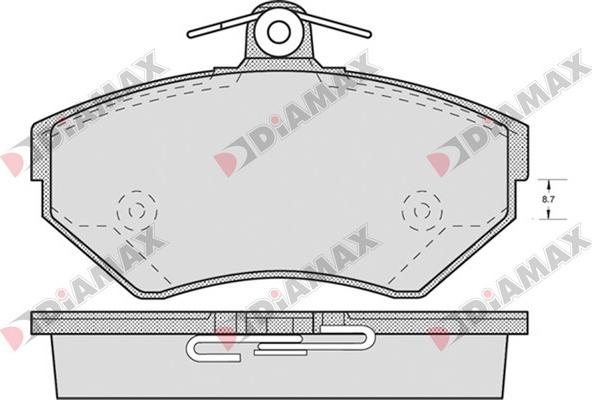 Diamax N09233 - Kit de plaquettes de frein, frein à disque cwaw.fr