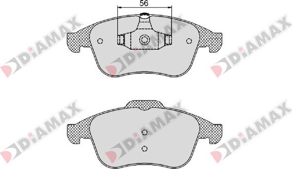 Diamax N09275 - Kit de plaquettes de frein, frein à disque cwaw.fr