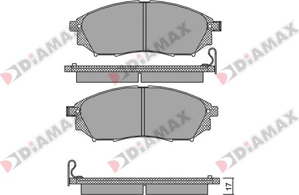 Diamax N09273 - Kit de plaquettes de frein, frein à disque cwaw.fr