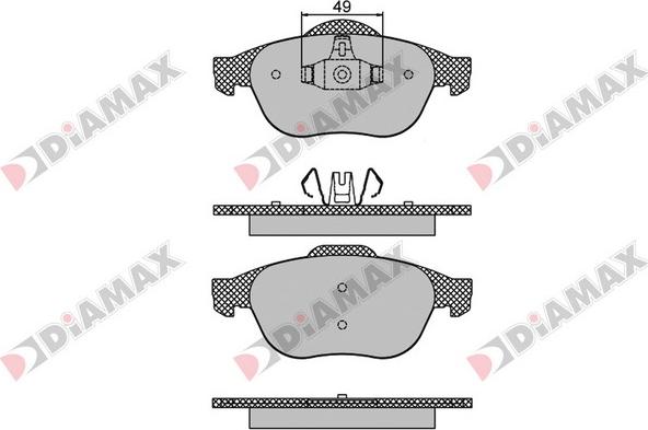 Diamax N09272 - Kit de plaquettes de frein, frein à disque cwaw.fr