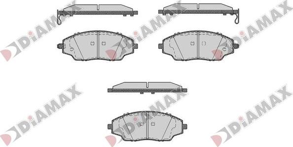 Diamax N09755 - Kit de plaquettes de frein, frein à disque cwaw.fr