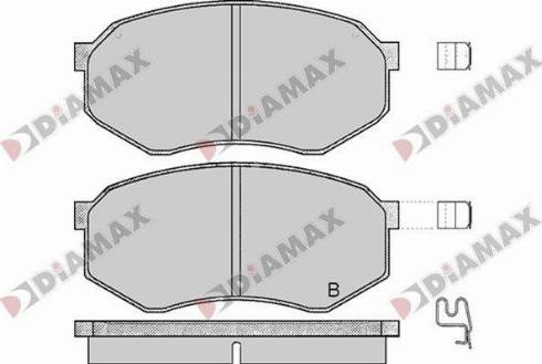 Diamax N09765 - Kit de plaquettes de frein, frein à disque cwaw.fr