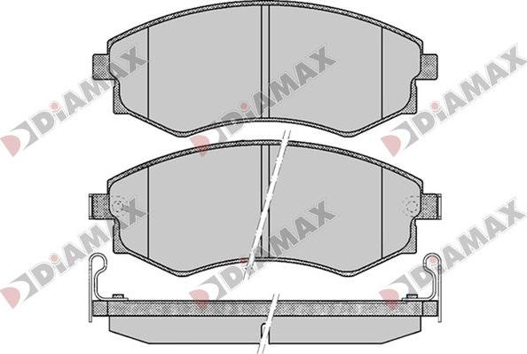 Diamax N09766 - Kit de plaquettes de frein, frein à disque cwaw.fr