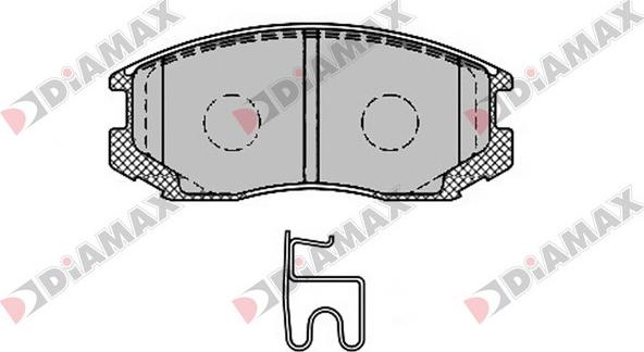 Diamax N09702 - Kit de plaquettes de frein, frein à disque cwaw.fr