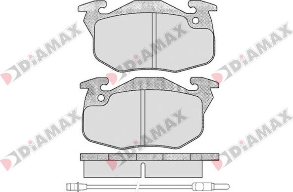 Diamax N09707 - Kit de plaquettes de frein, frein à disque cwaw.fr