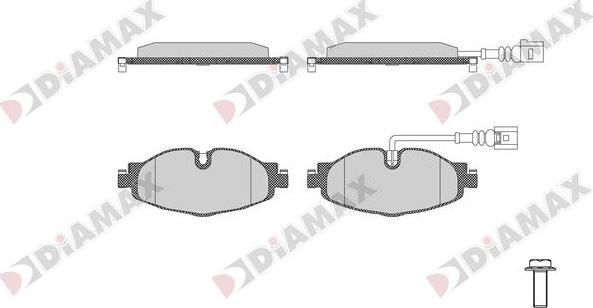 Diamax N09716 - Kit de plaquettes de frein, frein à disque cwaw.fr