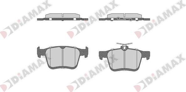 Diamax N09717 - Kit de plaquettes de frein, frein à disque cwaw.fr