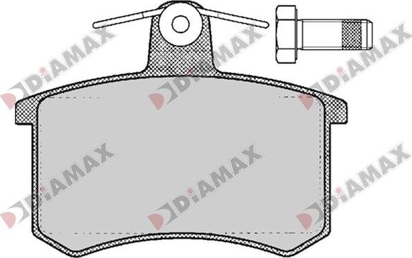 Diamax N09789 - Kit de plaquettes de frein, frein à disque cwaw.fr