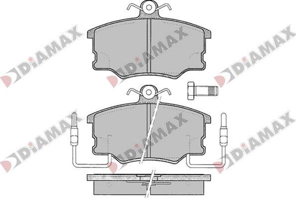 Diamax N09786 - Kit de plaquettes de frein, frein à disque cwaw.fr