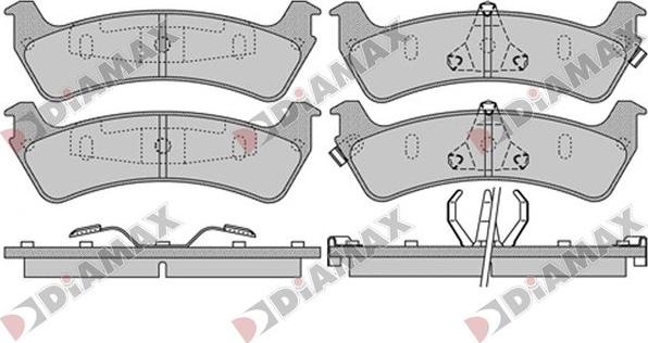 Diamax N09780 - Kit de plaquettes de frein, frein à disque cwaw.fr