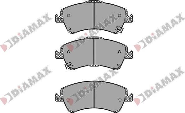 Diamax N09781 - Kit de plaquettes de frein, frein à disque cwaw.fr