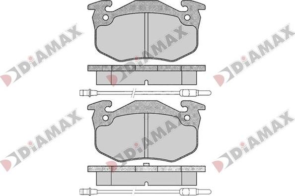 Diamax N09788 - Kit de plaquettes de frein, frein à disque cwaw.fr