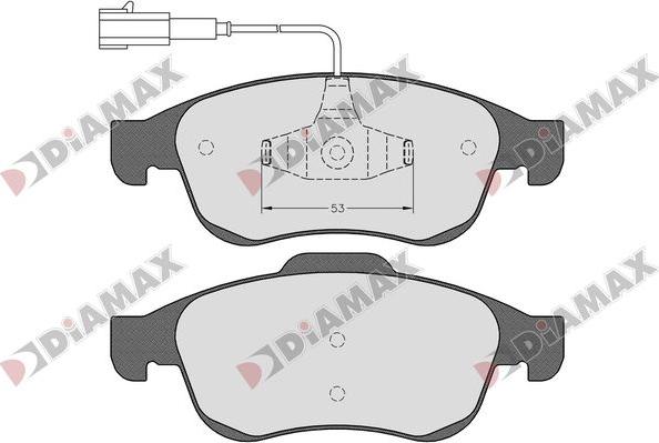 Diamax N09782 - Kit de plaquettes de frein, frein à disque cwaw.fr