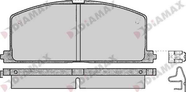 Diamax N09736 - Kit de plaquettes de frein, frein à disque cwaw.fr