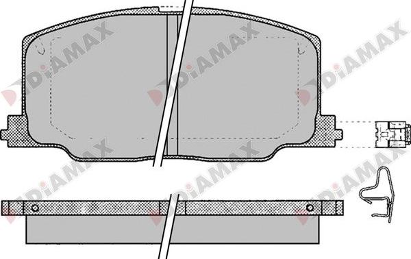 Diamax N09727 - Kit de plaquettes de frein, frein à disque cwaw.fr