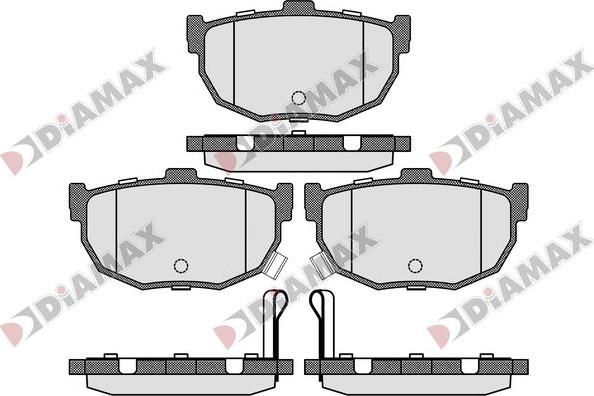 Diamax N09779 - Kit de plaquettes de frein, frein à disque cwaw.fr