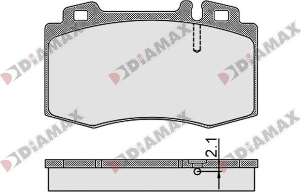 Diamax N09774 - Kit de plaquettes de frein, frein à disque cwaw.fr