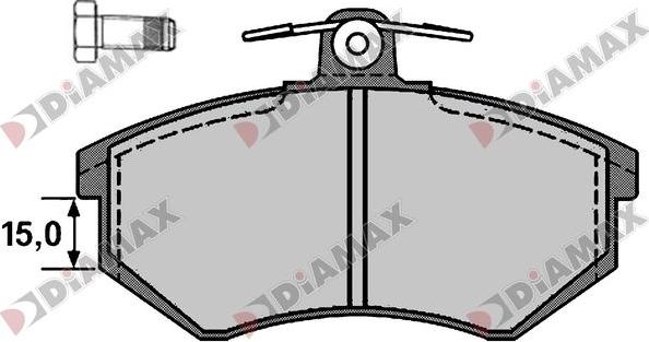 Diamax N09770 - Kit de plaquettes de frein, frein à disque cwaw.fr