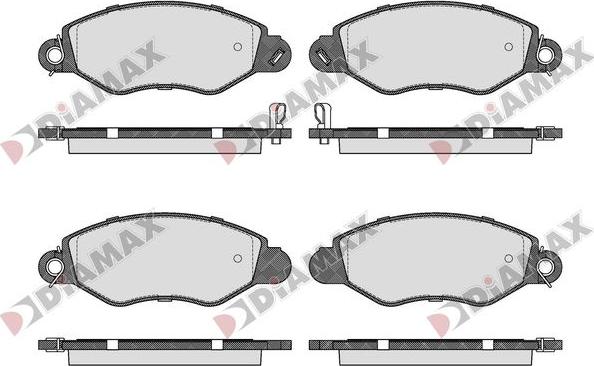 Diamax N09777 - Kit de plaquettes de frein, frein à disque cwaw.fr