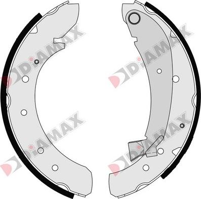 Diamax N01045 - Jeu de mâchoires de frein cwaw.fr