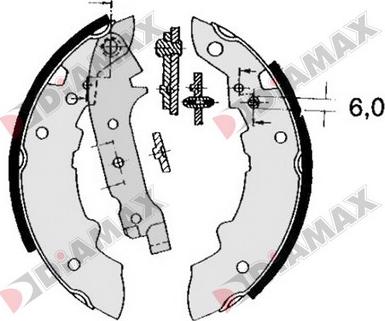 Diamax N01058 - Jeu de mâchoires de frein cwaw.fr