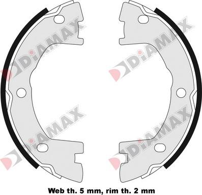 Diamax N01060 - Jeu de mâchoires de frein, frein de stationnement cwaw.fr