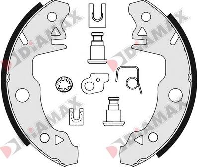 Diamax N01023 - Jeu de mâchoires de frein cwaw.fr