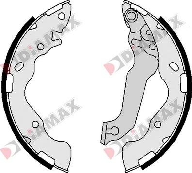 Diamax N01166 - Jeu de mâchoires de frein cwaw.fr