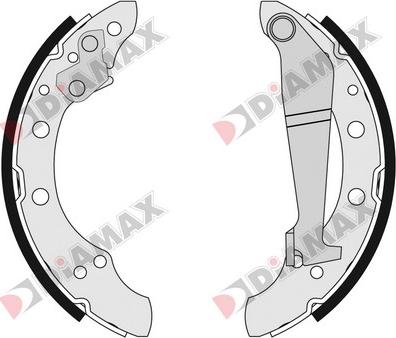 Diamax N01110 - Jeu de mâchoires de frein cwaw.fr