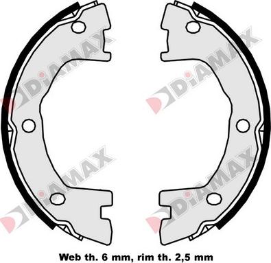 Diamax N01355 - Jeu de mâchoires de frein, frein de stationnement cwaw.fr