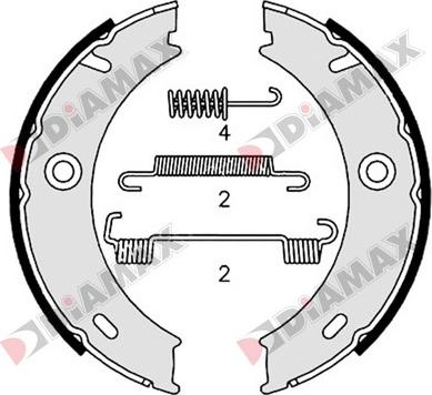 Diamax N01304 - Jeu de mâchoires de frein, frein de stationnement cwaw.fr