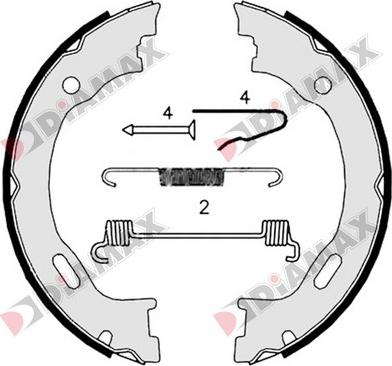 Diamax N01332 - Jeu de mâchoires de frein, frein de stationnement cwaw.fr