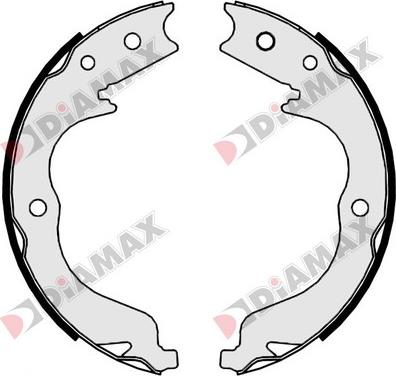 Diamax N01372 - Jeu de mâchoires de frein, frein de stationnement cwaw.fr