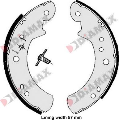 Diamax N01237B - Jeu de mâchoires de frein cwaw.fr