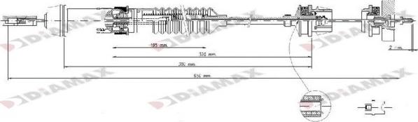 Diamax T8008 - Tirette à câble, commande d'embrayage cwaw.fr