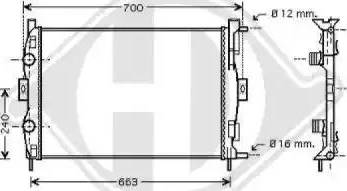 Diederichs 8446405 - Radiateur, refroidissement du moteur cwaw.fr