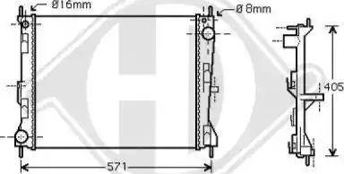 Diederichs 8440506 - Radiateur, refroidissement du moteur cwaw.fr