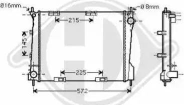 Diederichs 8441401 - Radiateur, refroidissement du moteur cwaw.fr