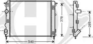 Diederichs 8441305 - Radiateur, refroidissement du moteur cwaw.fr