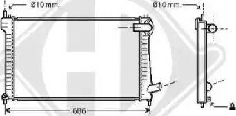 Diederichs 8406003 - Radiateur, refroidissement du moteur cwaw.fr