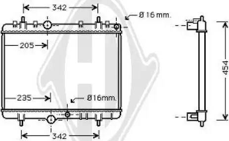 Diederichs 8407204 - Radiateur, refroidissement du moteur cwaw.fr