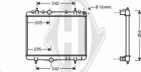 Diederichs 8407205 - Radiateur, refroidissement du moteur cwaw.fr