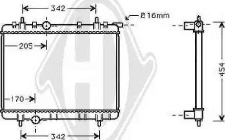 Diederichs 8407202 - Radiateur, refroidissement du moteur cwaw.fr