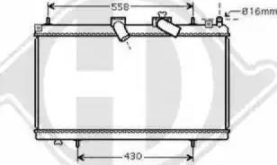 Diederichs 8424308 - Radiateur, refroidissement du moteur cwaw.fr