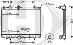 Diederichs 8424205 - Radiateur, refroidissement du moteur cwaw.fr