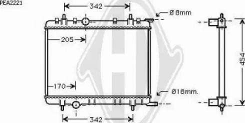 Diederichs 8420004 - Radiateur, refroidissement du moteur cwaw.fr